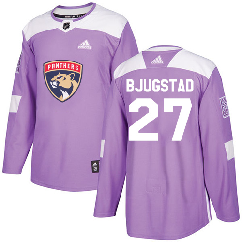 Adidas Panthers #27 Nick Bjugstad Purple Authentic Fights Cancer Stitched NHL Jersey